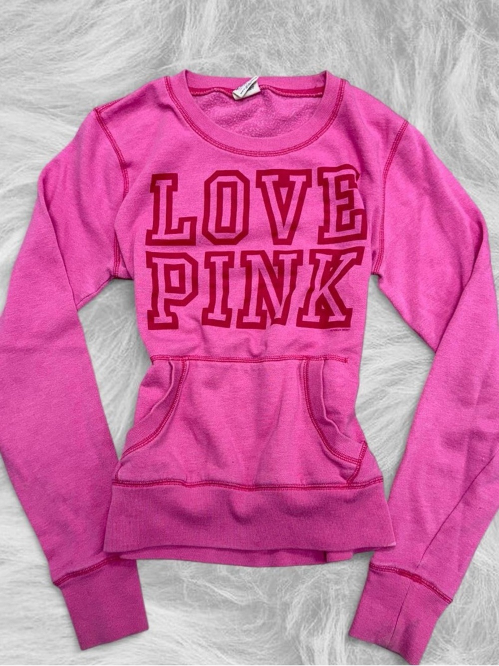💞Y2K 2000s scene PINK Victoria’s Secret sweatshirt💞
